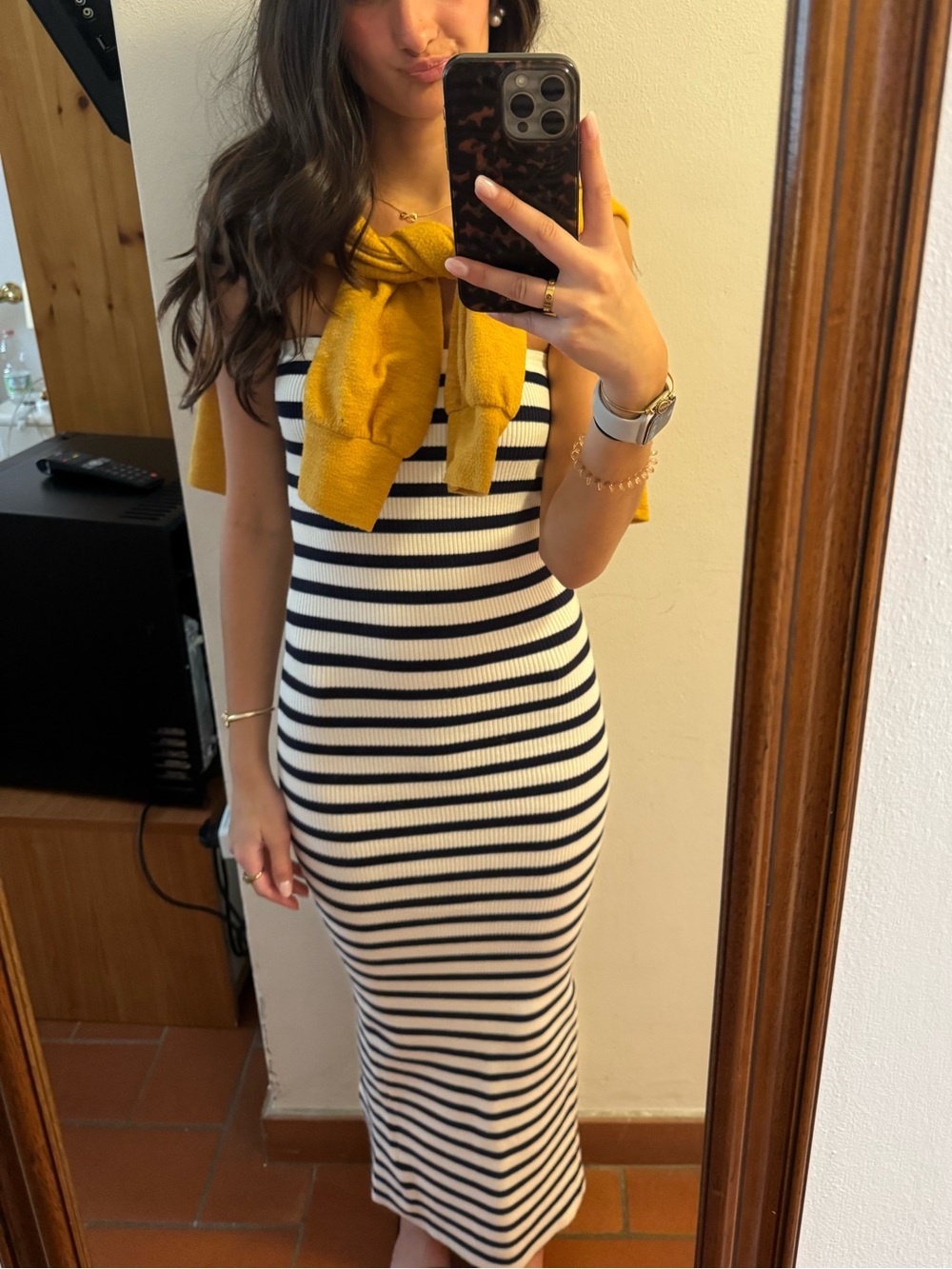 Edikted Striped Maxi Dress